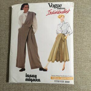 Vogue 2332 Sewing Pattern Issey Miyake Misses Blouse Pants Skirt Pullover Blouse